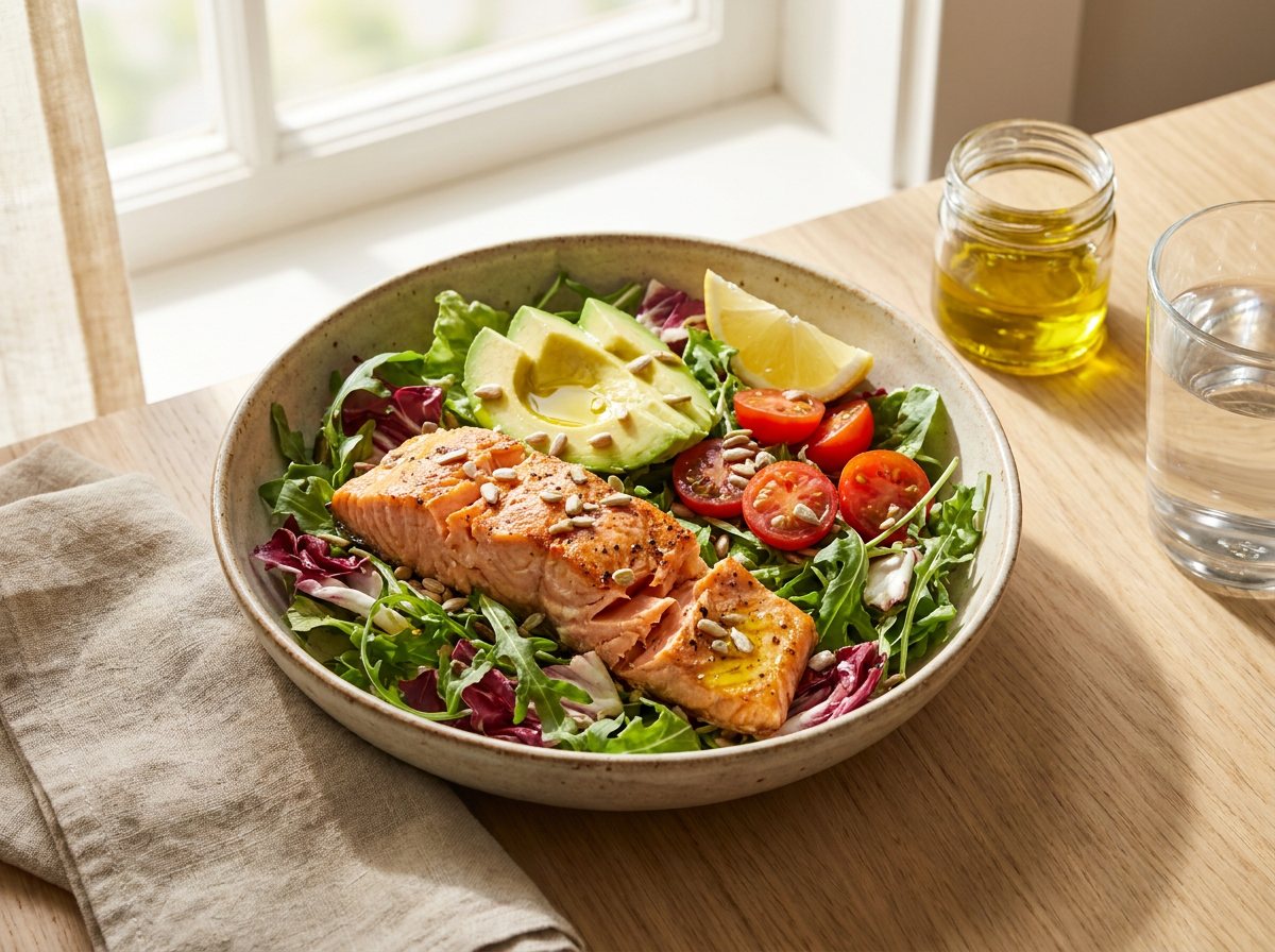 Ensalada fresca de salmón
